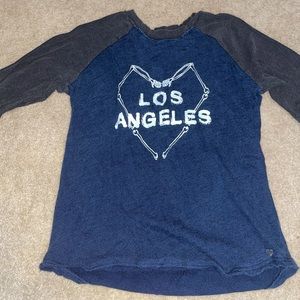 Los Angeles baseball style long sleeve
